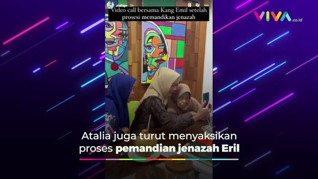 Lewat Video Call Atalia Saksikan Pemandian Jenazah Eril