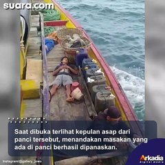 Kerja di Tengah Laut, Pria Ini Pakai Knalpot Perahu untuk Masak