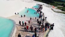 Beyaz cennet Pamukkale'ye gelen ziyaretçi sayısı 5 kat arttı