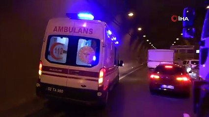 Tır, tünelde arıza yapan otomobile çarptı: 1 ölü, 3 yaralı