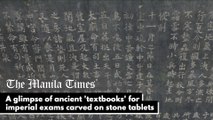 A glimpse of ancient 'textbooks' for imperial exams carved on stone tablets
