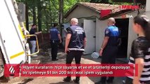 Et işleme tesisine şok baskın! 3 ton eti yerlerden topladılar