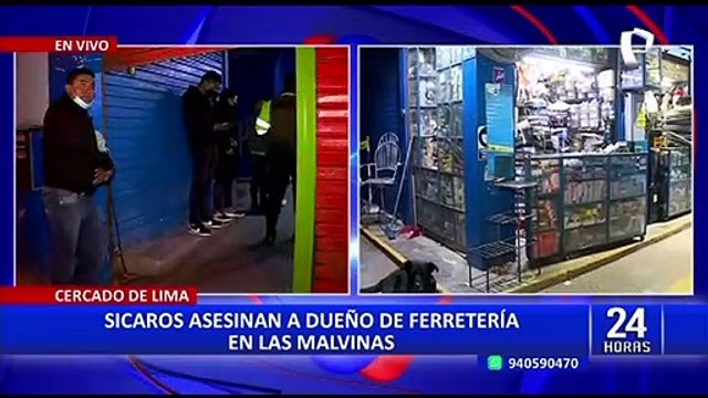 Cercado de Lima: presuntos sicarios asesinan a balazos a dueño de ferretería en las Malvinas
