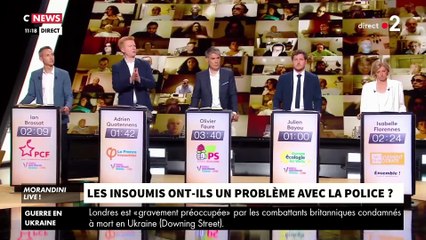 Télécharger la video: Christine Kelly demande la saisie de la justice et de l’Arcom après les propos d’Adrien Quatennens sur France 2 pour incitation à la haine contre la police et non maitrise de l’antenne - VIDEO