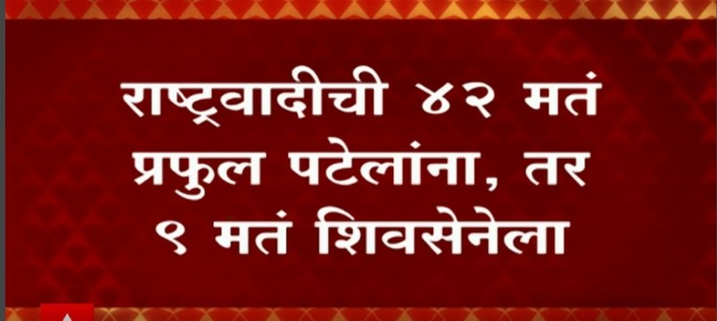 Rajya Sabha Election 2022 : NCP 42 मतं प्रफुल पटेलांना , तर 9 मतं शिवसेनेला : ABP Majha