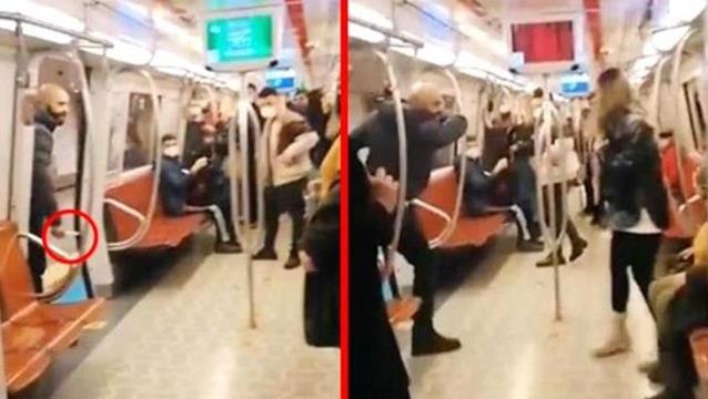 Kadıköy metrosunda bıçak çekip insanları tehdit eden saldırgan, tahliye oldu