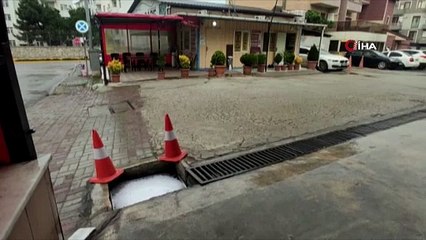 100 kiloluk mazgal kapağını sırtlayıp böyle çaldı