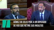 Gómez de Celis pide a un diputado de Vox que retire sus insultos