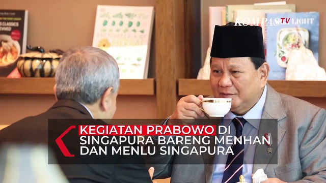 Potret Prabowo di Singapura Bareng Menhan dan Menlu Singapura