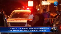 Investigan la muerte de tres personas tras hechos violentos en diferentes sectores de Guayaquil