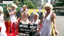 Marilyn Monroe drag queens call on presidents to act on climate change