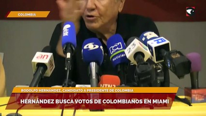 Hernández busca votos de colombianos en miami