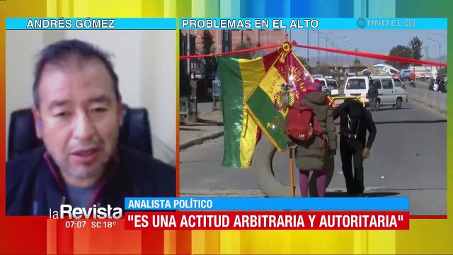 Analista dice que bloqueos en el Alto son antidemocráticos y que tienen respaldo de poder político