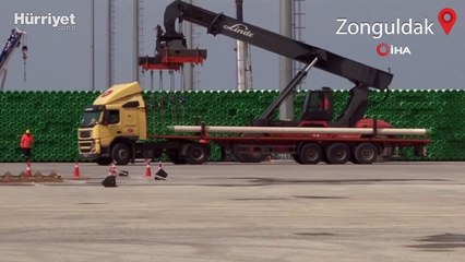 Karadeniz gazı için hem karadan hem de denizden borular döşeniyor