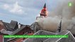 Incendie à l'église de Binche: le clocher s'est effondré