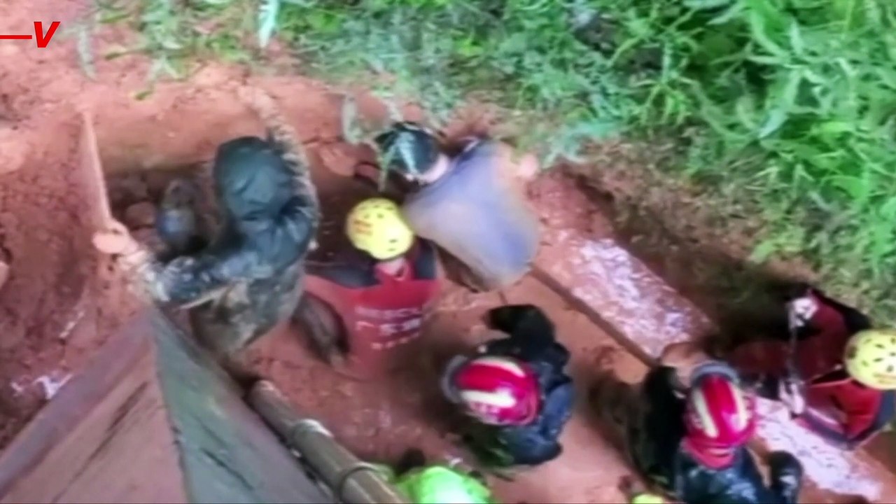 Caught on Camera: Dramatic Moment Woman is Pulled from Mudslide