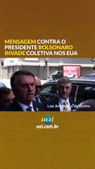 "Democracia ou Bolsonaro": mensagem invade coletiva nos EUA