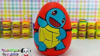 Huevo Gigante Sorpresa de Plastilina Playdoh de Pokemon SQUITTLE
