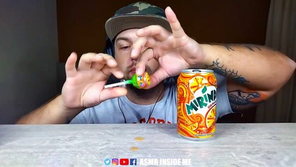 THE CHUPA CHUPS LOLLIPOP with MIRINDA BROKEN MY TONGUE ASMR EATING SOUNDS (NO TALKING) MUKBANG
