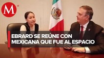Marcelo Ebrard se reúne con Katya Echazarreta, primera mexicana en ir al espacio