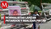 En Guerrero, los normalistas rurales vandalizan batallón en Iguala