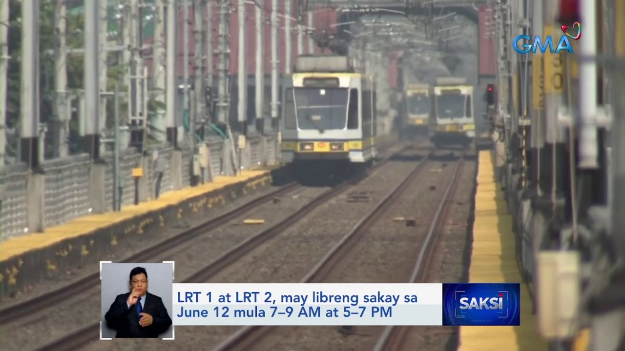 LRT 1 at LRT 2, may libreng sakay sa June 12 mula 7–9 AM at 5–7 PM | Saksi