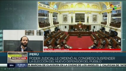 Perú: Poder judicial ordenó al Congreso suspender la elección del nuevo Defensor del Pueblo
