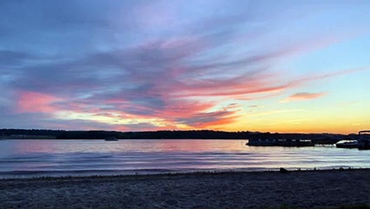 beach view at nightfall