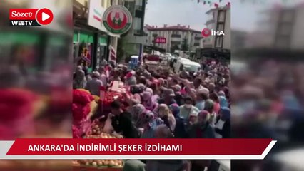 İndirimli şeker alabilmek için vatandaşlar birbirini ezdi