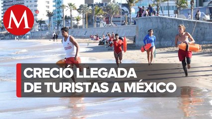 Llegada de turistas extranjeros a México reporta crecimiento de 31.9%