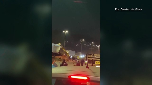 Carreta carregada com cerveja atinge carros e caminhões no Anel Rodoviário, em BH