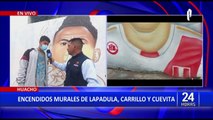 Selección Peruana: Murales de Cueva, Carrillo y Lapadula adornan las calles de Huacho