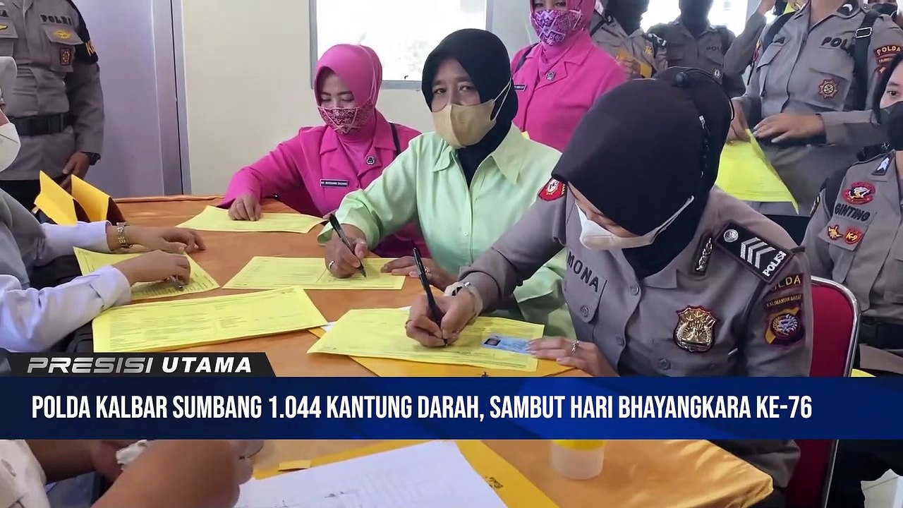 Dalam Rangka Menyambut Puncak Hari Bhayangkara Ke-76, Polda Kalimantan Barat Gelar Aksi Sosial Donor Darah Secara Massal