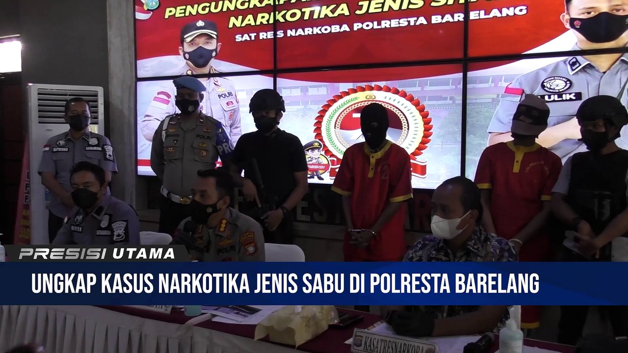 Kapolresta Barelang Gelar Konferensi Pers Ungkap Kasus Tindak Pidana Narkotika Jenis Shabu seberat 1.018,94 Gram