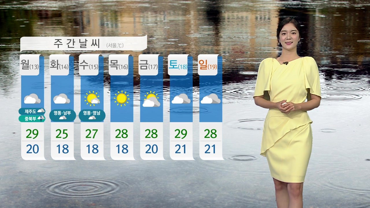 [날씨] 오늘 곳곳 소나기...내일도 한여름 더위 / YTN