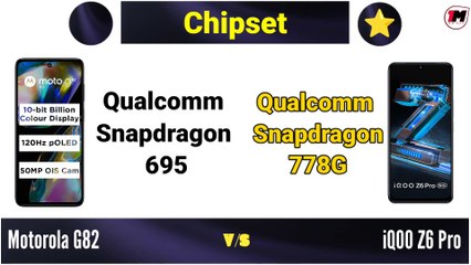 Motorola G82 vs iQOO Z6 Pro - Comparison 
