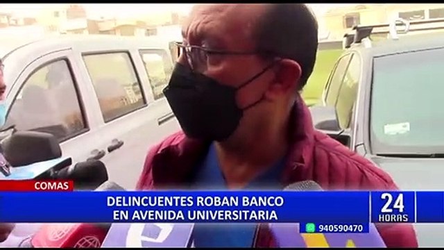 Robo de película en Comas: delincuentes asaltan banco y provocan tráfico para escapar