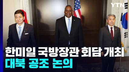 한미일 국방장관 "미사일 경보훈련 시행"...한미, 확장억제력 강화 논의 / YTN