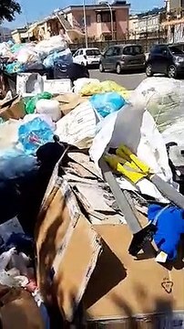 Palermo, in via Coppola cassonetti stracolmi e strade invase dai rifiuti