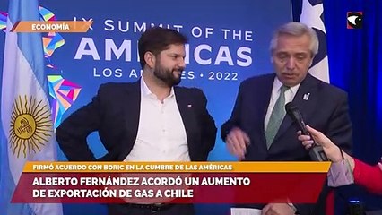 Alberto Fernández acordó un aumento de exportación de gas a Chile
