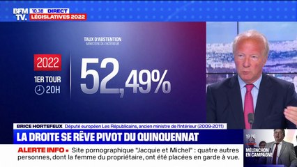 Législatives: "C'est le plus faible résultat pour un parti vainqueur des présidentielles", relève Brice Hortefeux