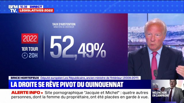 Législatives: C'est le plus faible résultat pour un parti vainqueur des présidentielles , relève Brice Hortefeux