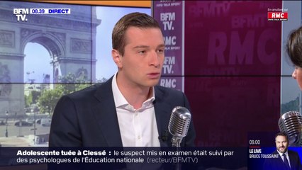 Jordan Bardella: "Jean-Luc Mélenchon est la béquille d'Emmanuel Macron"
