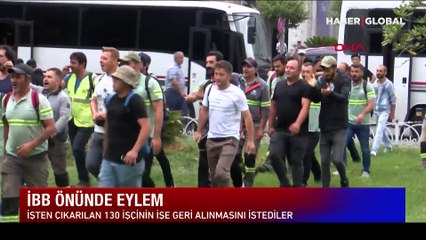İşçilerden İBB önünde eylem