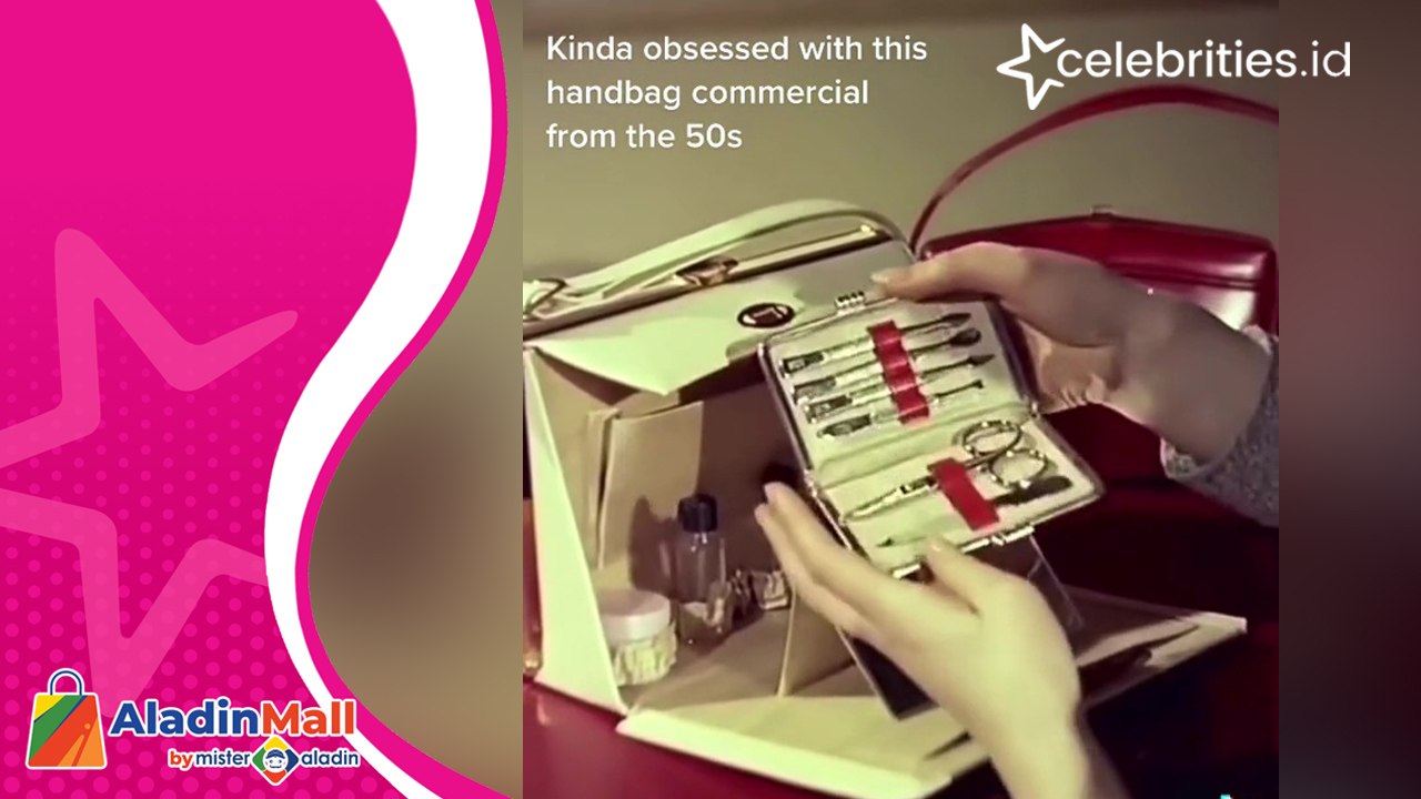 Viral Video Iklan Tas Wanita Era 50an, Ada Penyimpanan Khusus Skincare