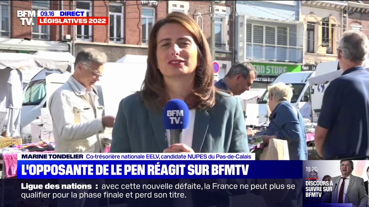 Marine Tondelier candidate Nupes du Pas-de-Calais: "Les députés du Rassemblement national sont des bourgeois et des fainéants"