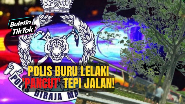 Polis buru lelaki 'pancut' tepi jalan!