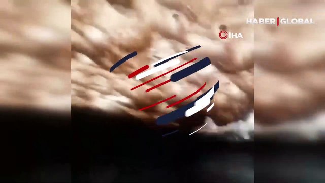 Sele yakalanan sürücünün zor anlarını araç kamerası görüntüledi