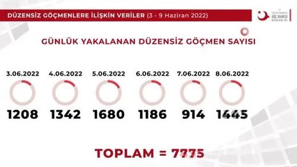 1 Ocak - 9 Haziran tarihleri arasında 35 bin düzensiz göçmen geri gönderildi