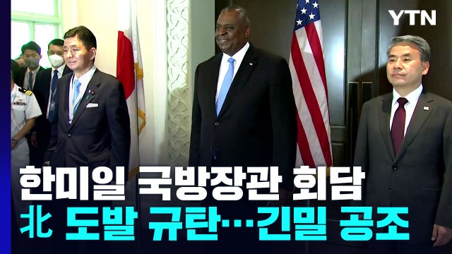 한미일 국방장관 회담...미사일 경보 훈련 등 논의 / YTN